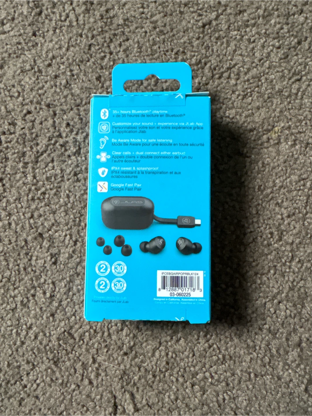 JLab Go Air Pop True Wireless Earbuds - Black - photo 2