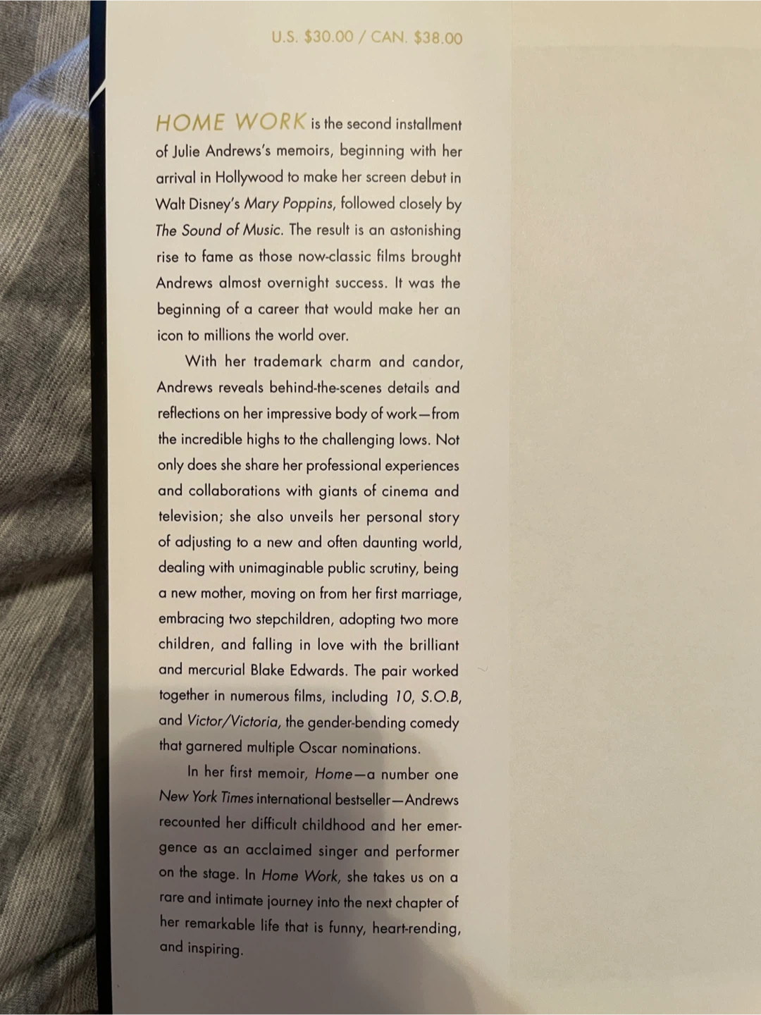 Home Work: A Memoir of My Hollywood Years by Julie Andrews - photo 3
