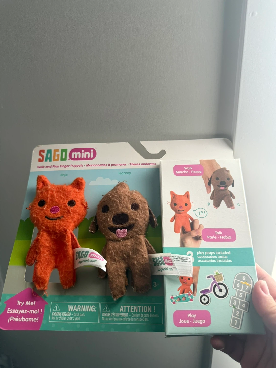 🧡Sago Mini Walk and Play Finger Puppets Jinja & Harvey