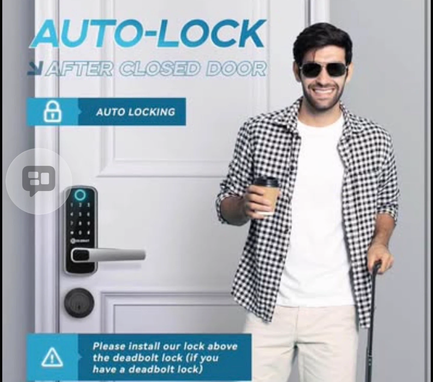OLUMAT Smart Door Lock with Fingerprint Unlock - photo 2