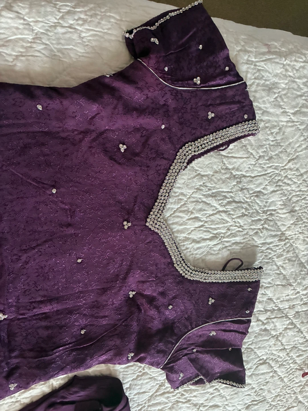 Purple Embellished Kurti with Dupatta - photo 2