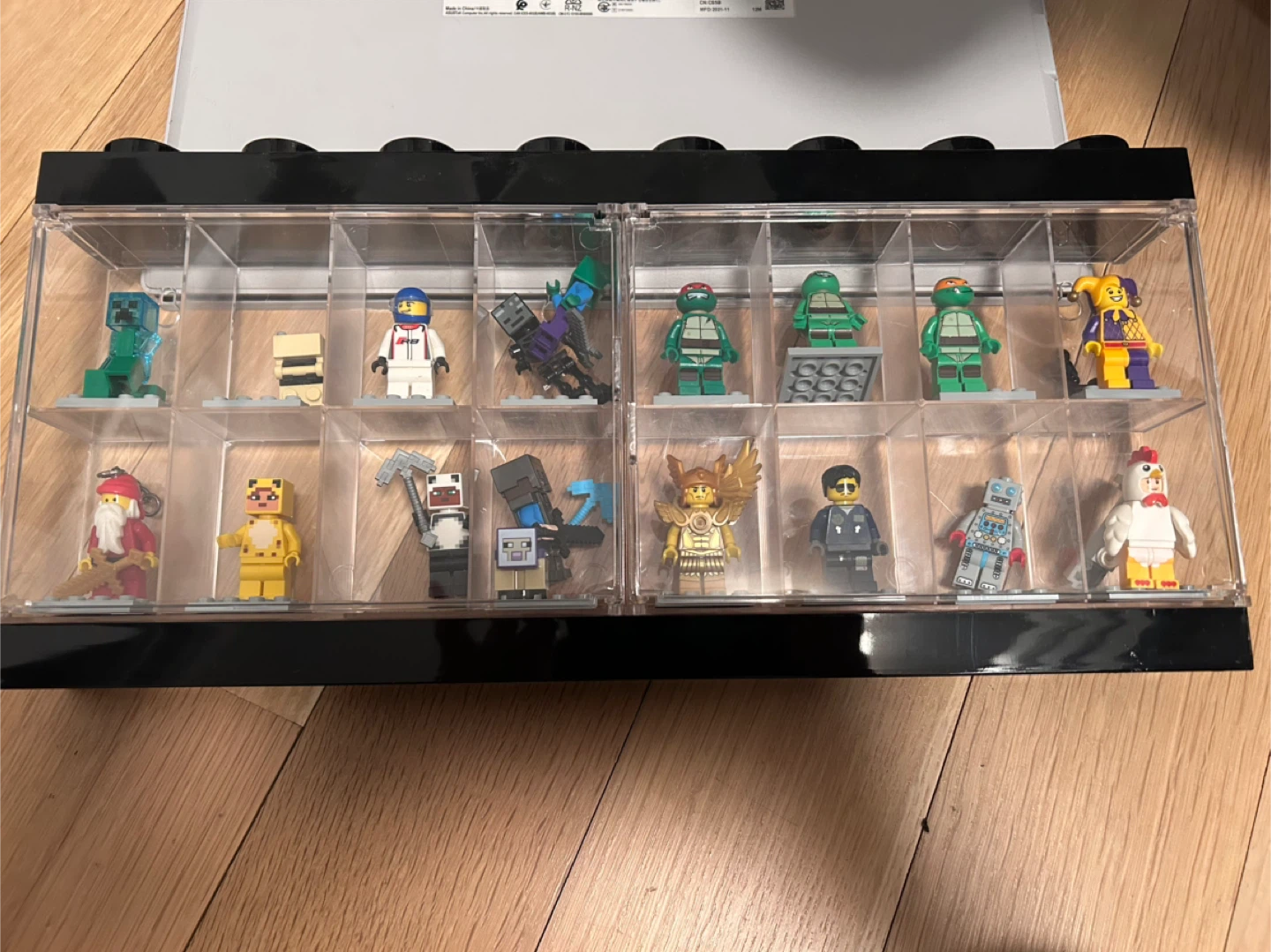 LEGO Minifigure Display Case with Assorted Minifigures