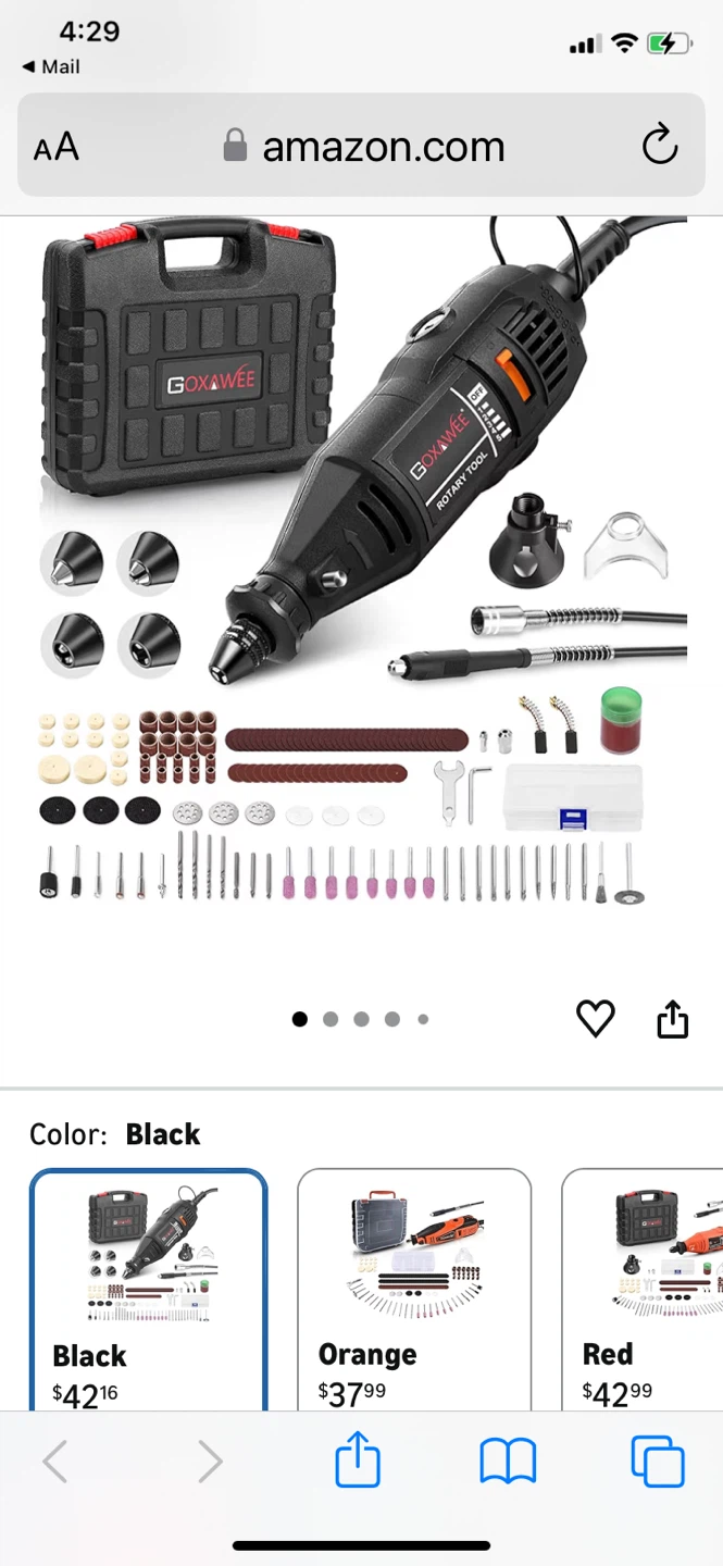 Big sale-Rotary Tool Kit with Flex Shaft - 140 Pcs Accessories - photo 2
