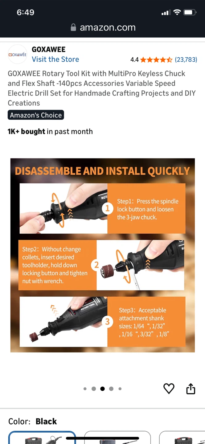 Big sale-Rotary Tool Kit with Flex Shaft - 140 Pcs Accessories - photo 4