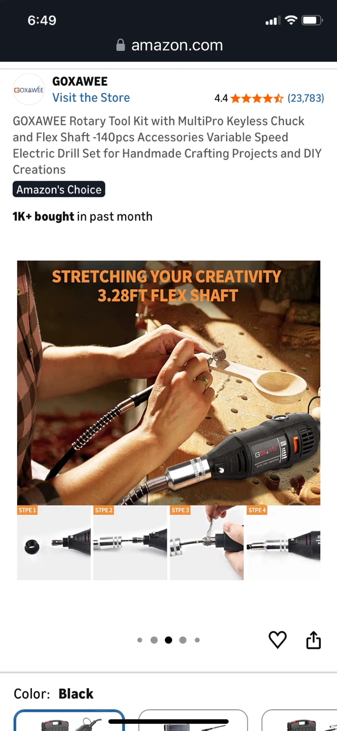 Big sale-Rotary Tool Kit with Flex Shaft - 140 Pcs Accessories - photo 3