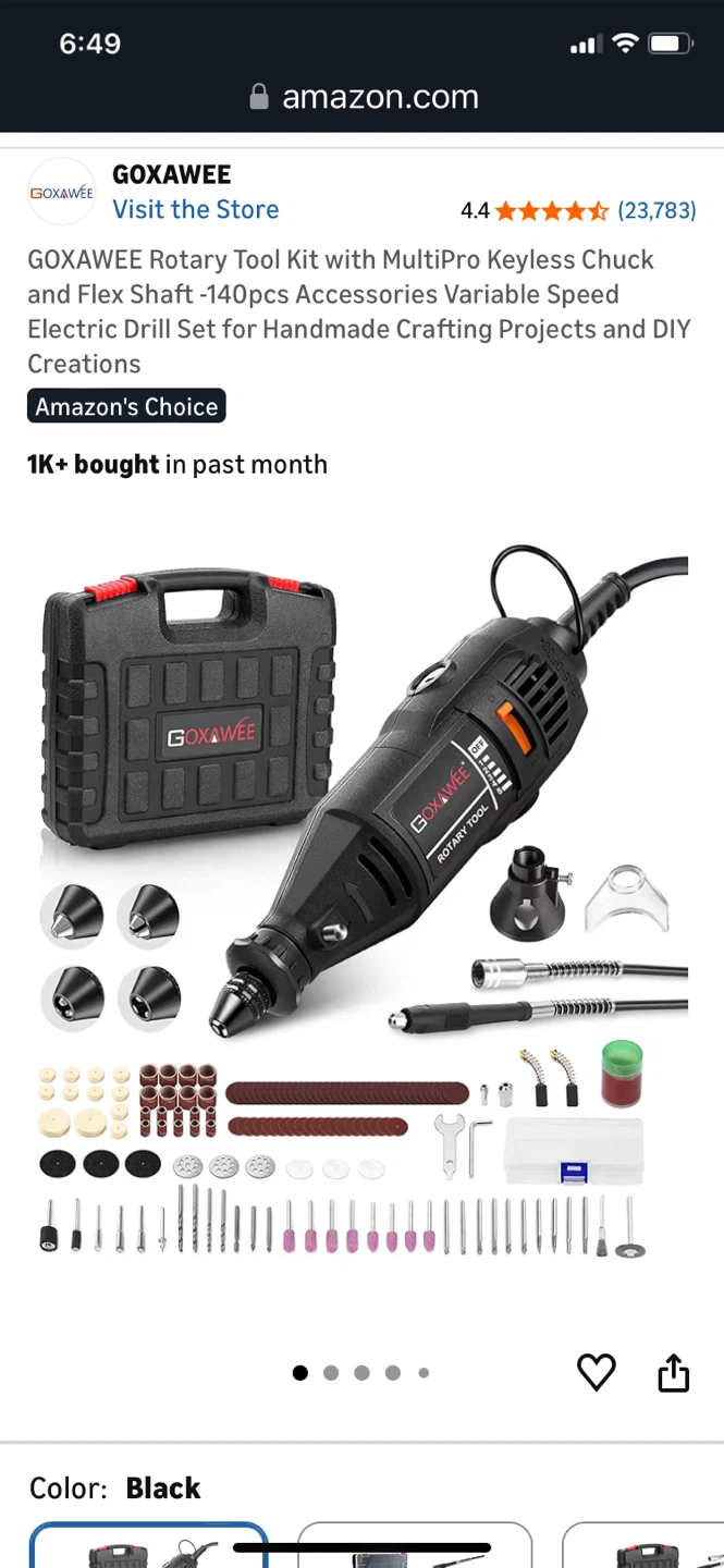 Big sale-Rotary Tool Kit with Flex Shaft - 140 Pcs Accessories