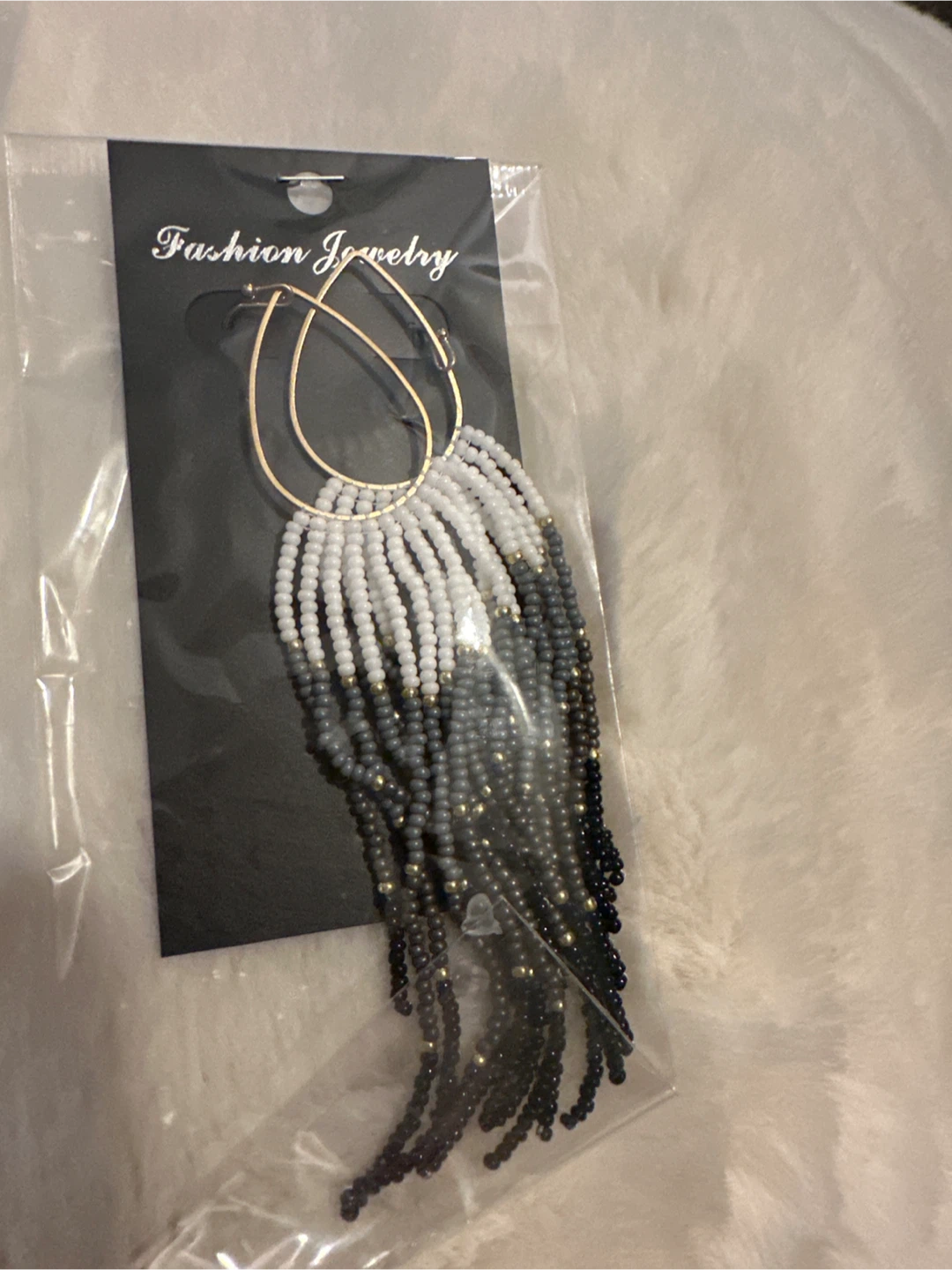 Fashion Jewelry Beaded Hoop Earrings - photo 5