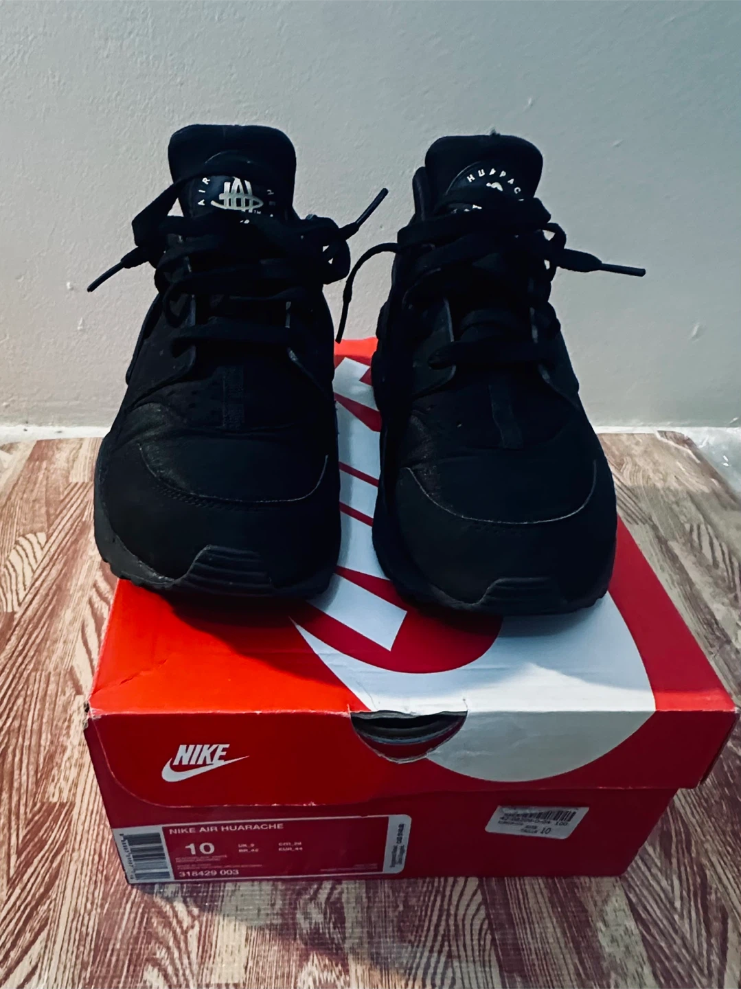 Nike Air Huarache Men's Shoes Black Size 10 - photo 5