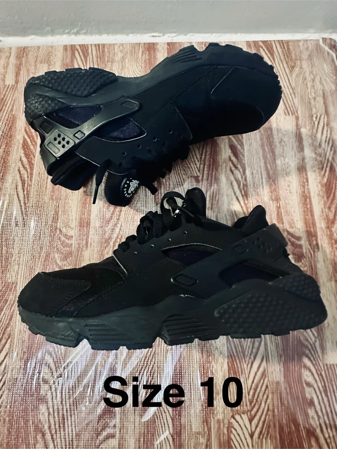 Nike Air Huarache Men's Shoes Black Size 10 - photo 2