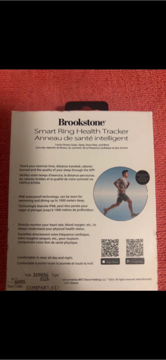 Brookstone  Smart Ring Health Tracker - Size 10 - photo 2