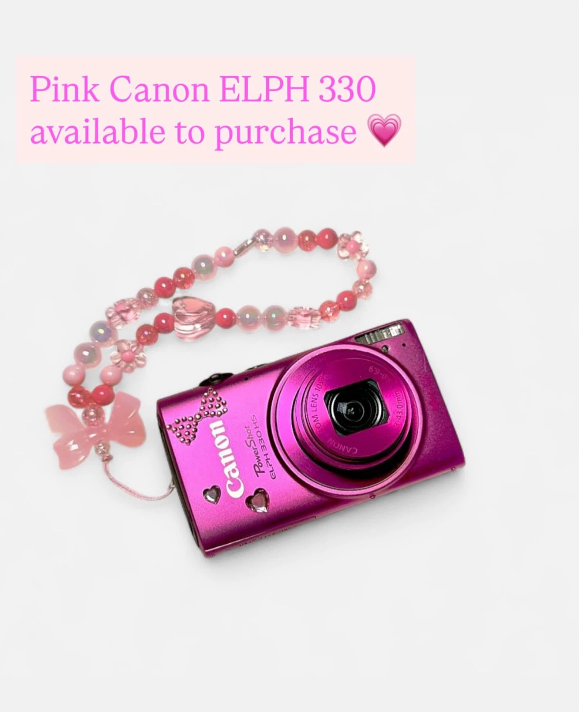 Pink Canon PowerShot ELPH 330 HS Digital Camera