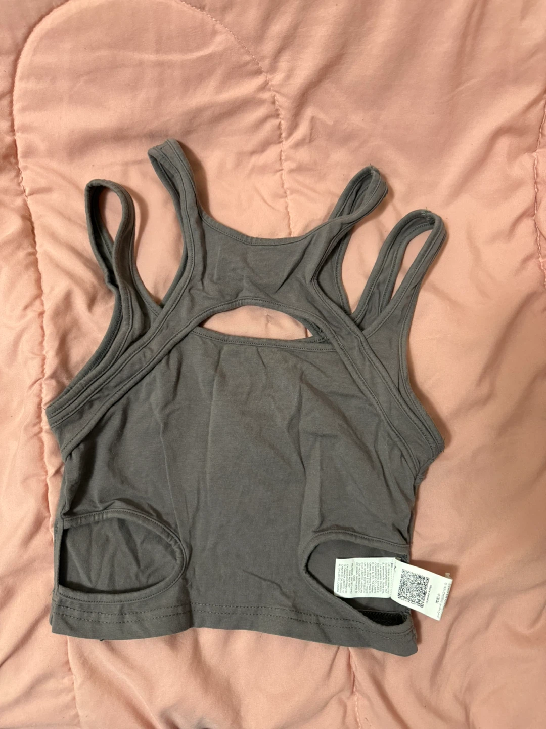 Grey Cropped Tank Top