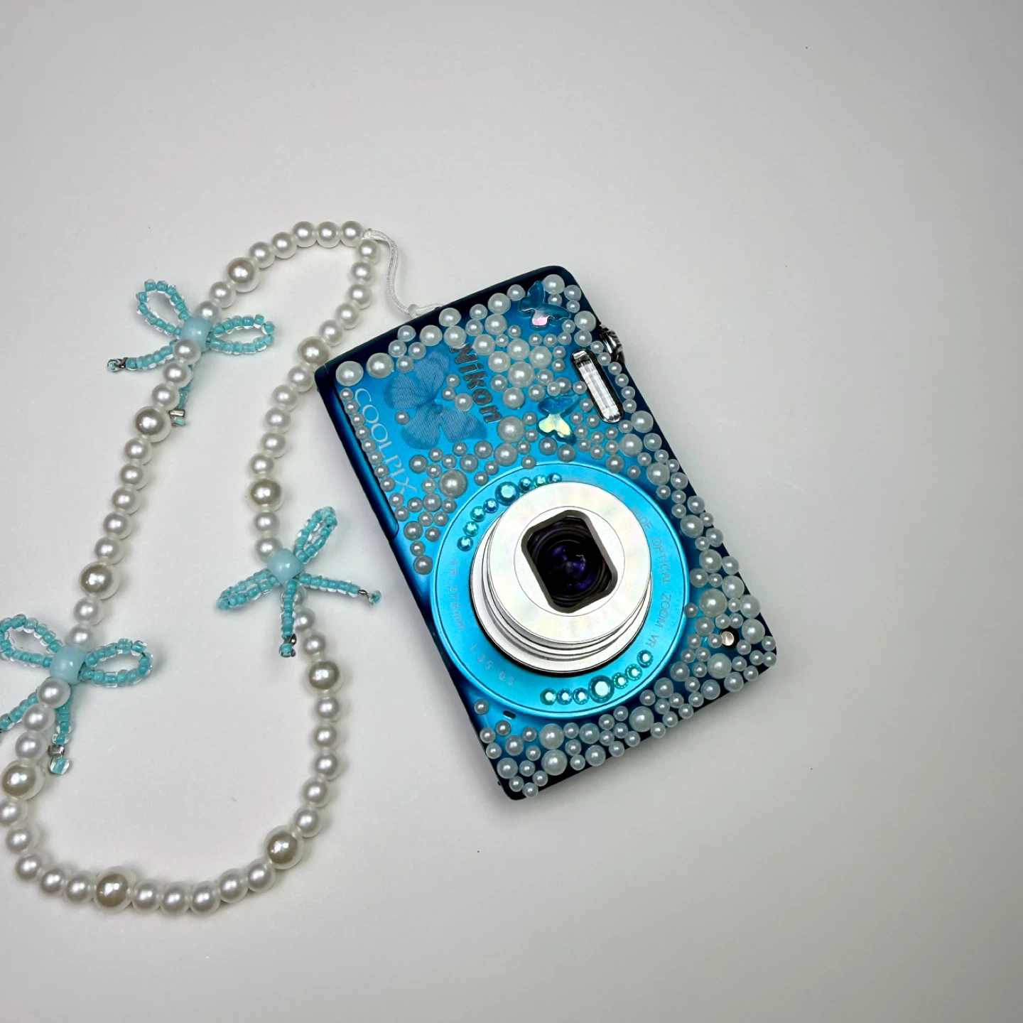 Nikon Coolpix Digital Camera with Pearl Beaded Strap