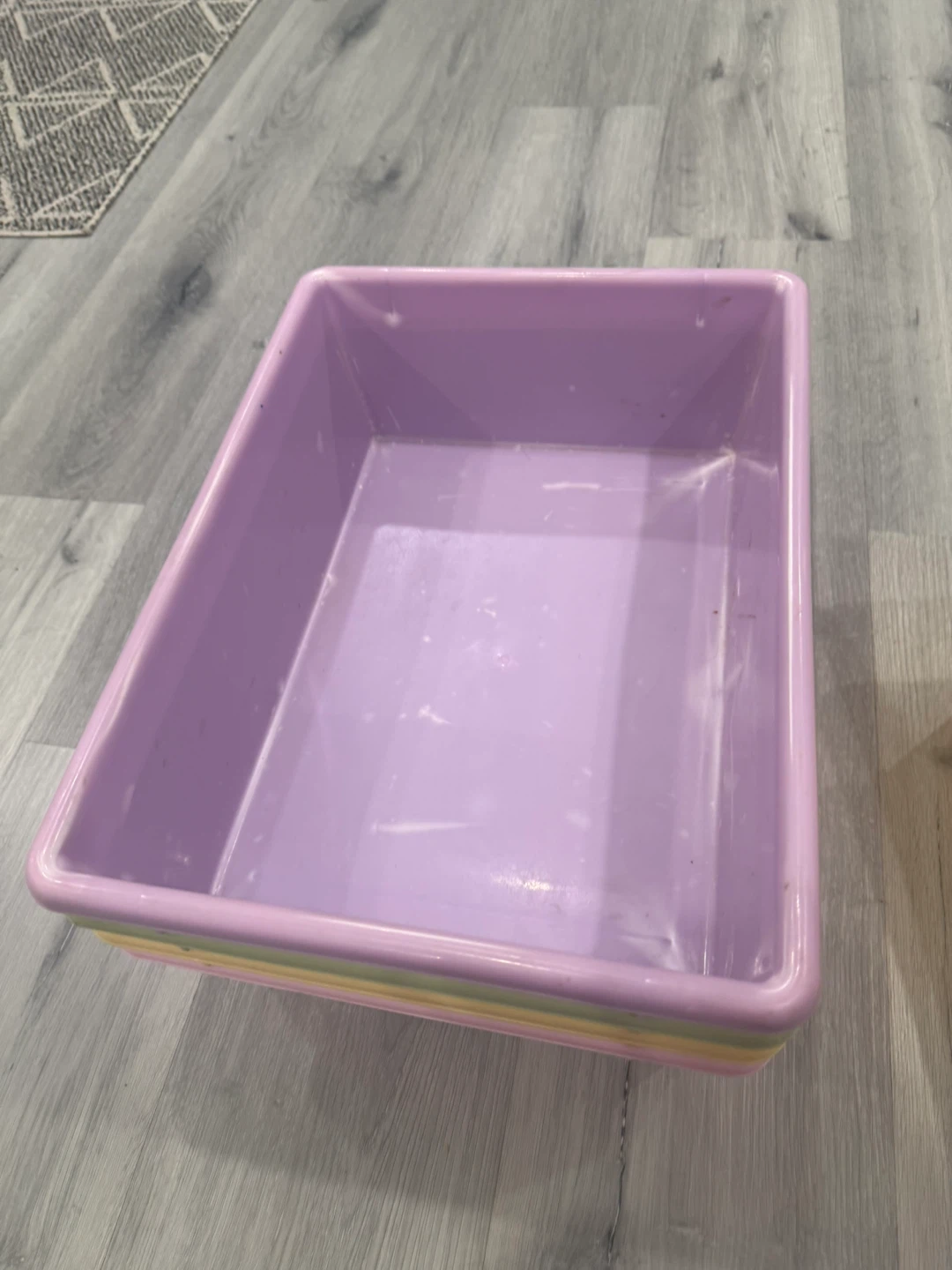 Stackable Plastic Storage Bins - Set of 4 and one small - photo 2