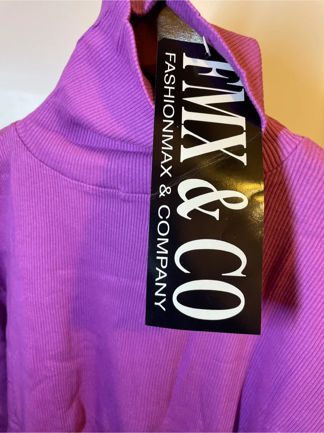 FMX & CO Purple Ribbed Turtleneck - Size Large 🧡 - photo 2