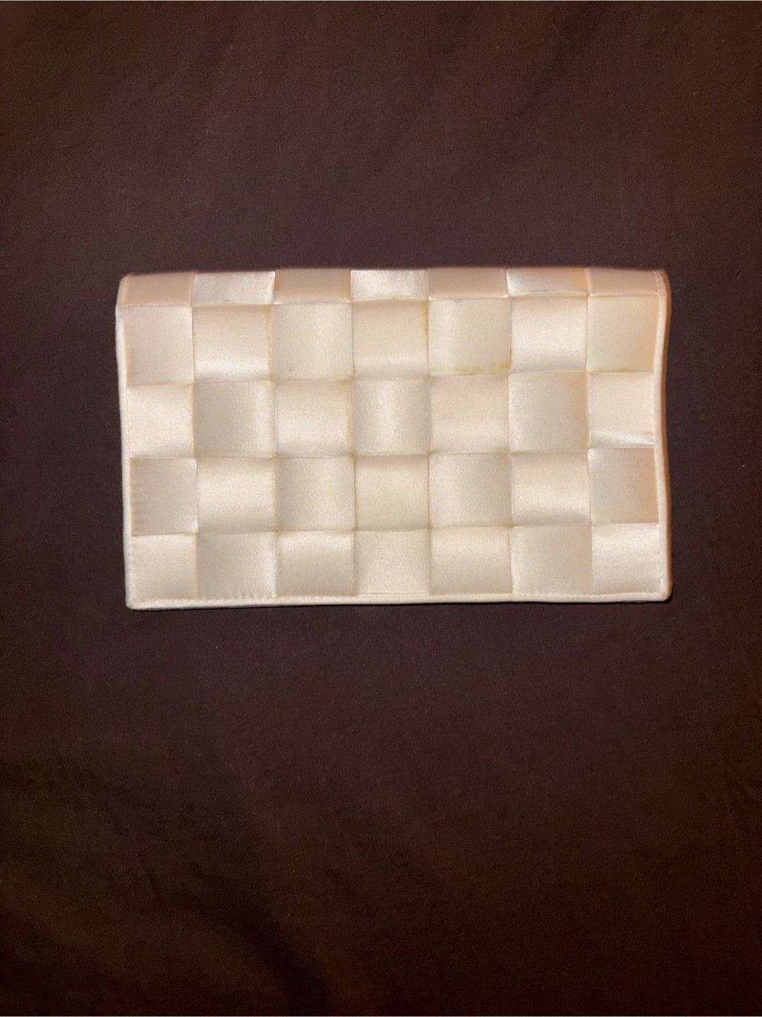 Bottega-style satin Woven Clutch Bag - photo 2