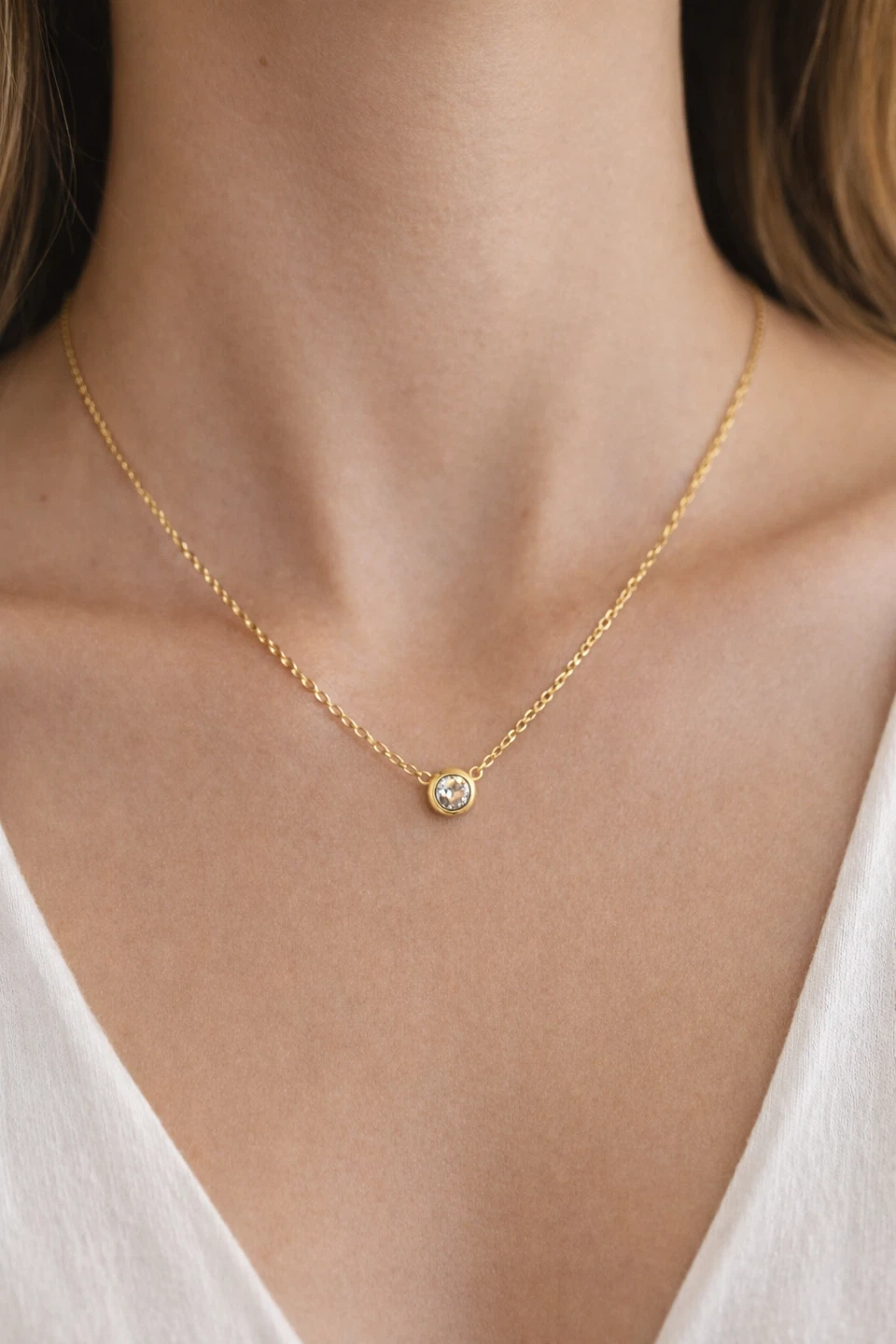 925 Sterling silver high clarity simulated diamond necklaces