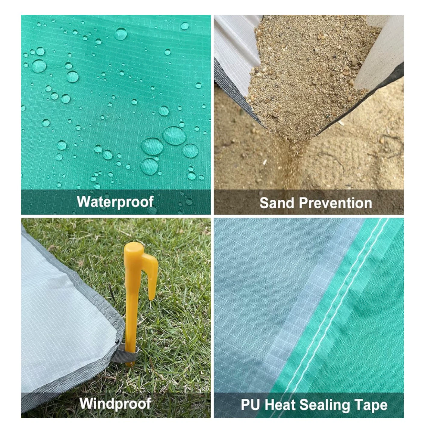 SEATELLY Waterproof Beach Blanket Picnic Mat 83"x79" - photo 2