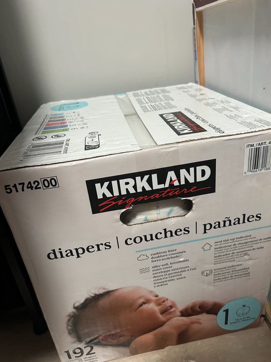 Kirkland Signature Diapers Size 1 - 192 Count - photo 2