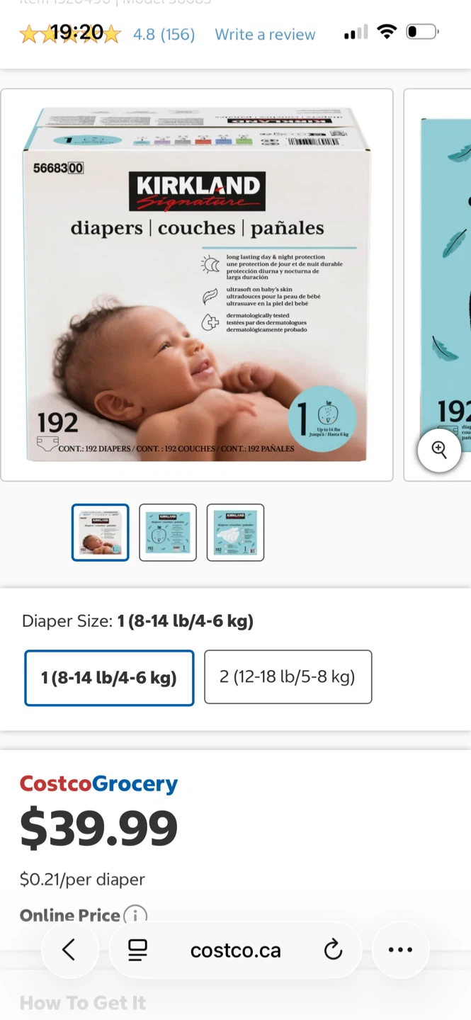 Kirkland Signature Diapers Size 1 - 192 Count - photo 3