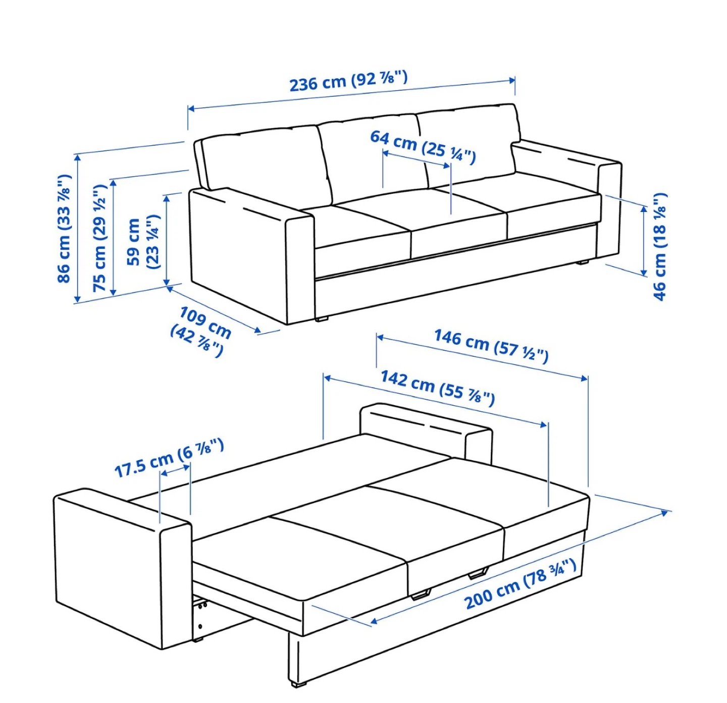 IKEA BÄRSLÖV Sofa Bed - Tibbleby beige/gray - photo 4