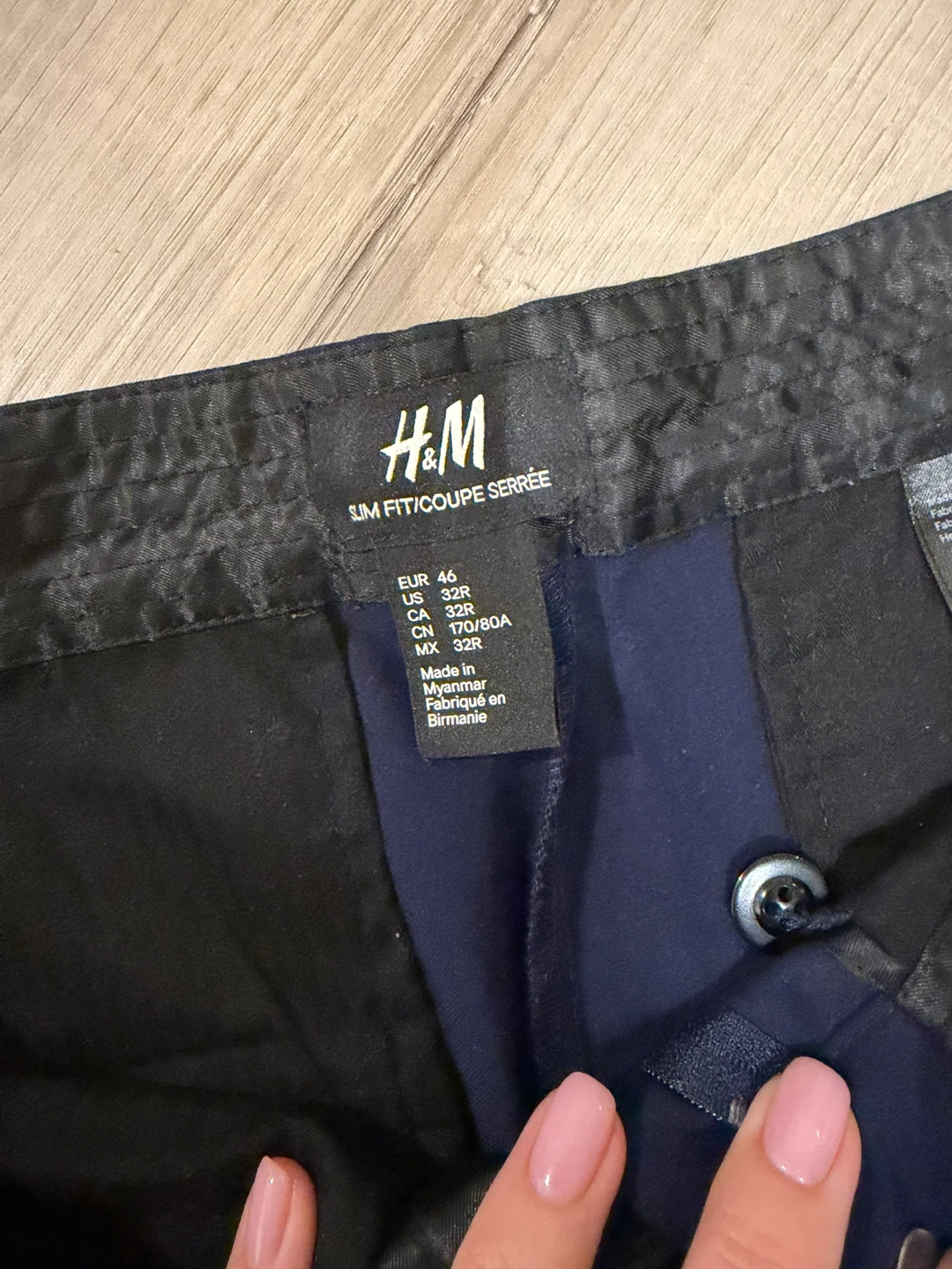 H&M Slim Fit Navy Jogger Pants Size 32R - photo 2