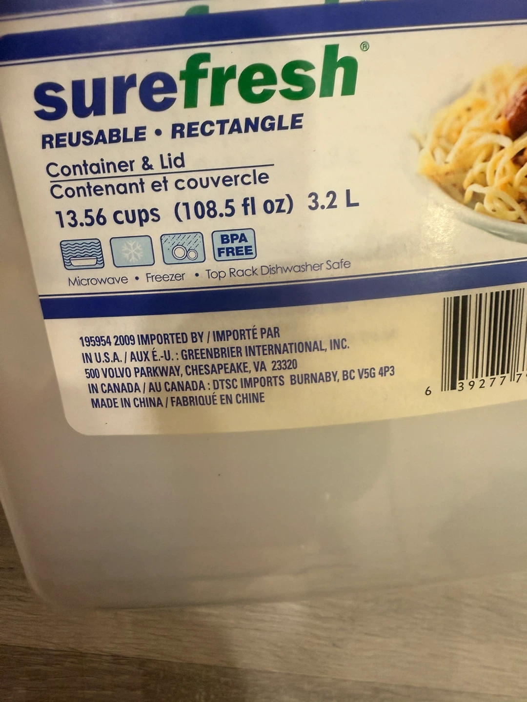 SureFresh Reusable Food Storage Containers (3.2L) - Set of 3