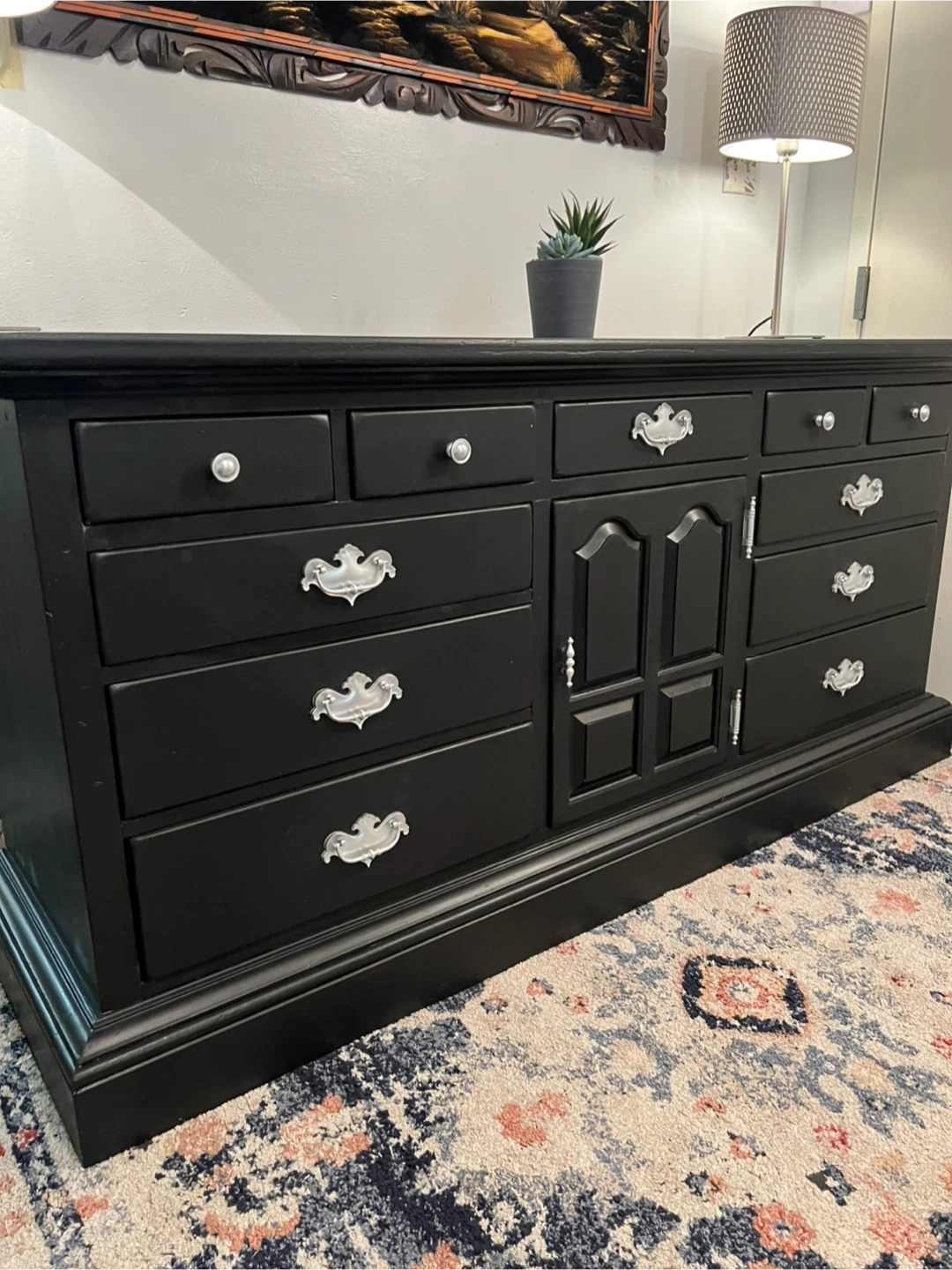 Ethan Allen Solid Wood 13-drawer Dresser Black - Delivery Extra - photo 2
