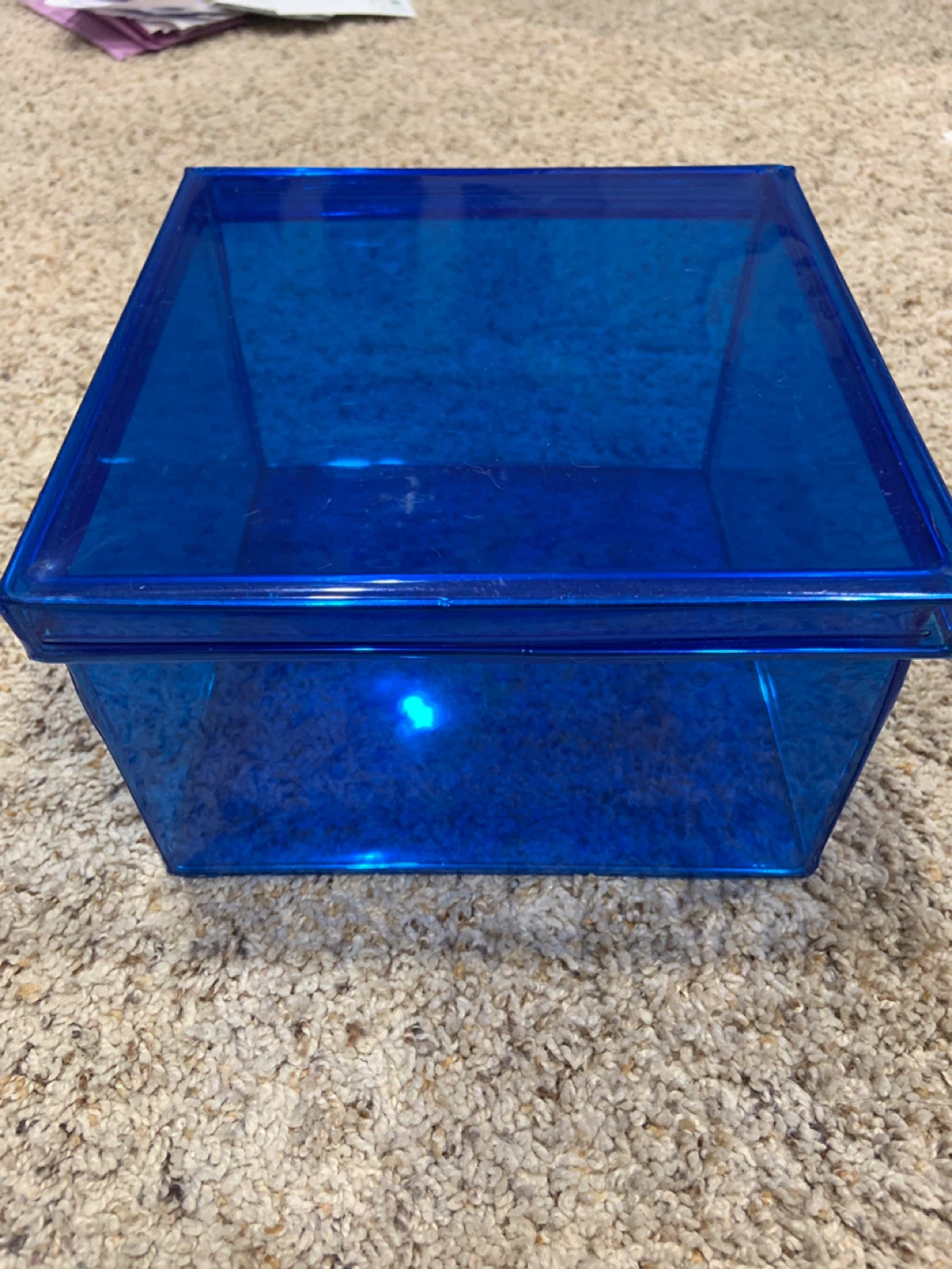 🧡 Blue Translucent Storage Box with Lid - photo 4
