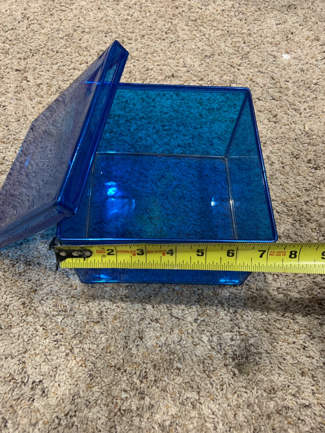 🧡 Blue Translucent Storage Box with Lid - photo 2