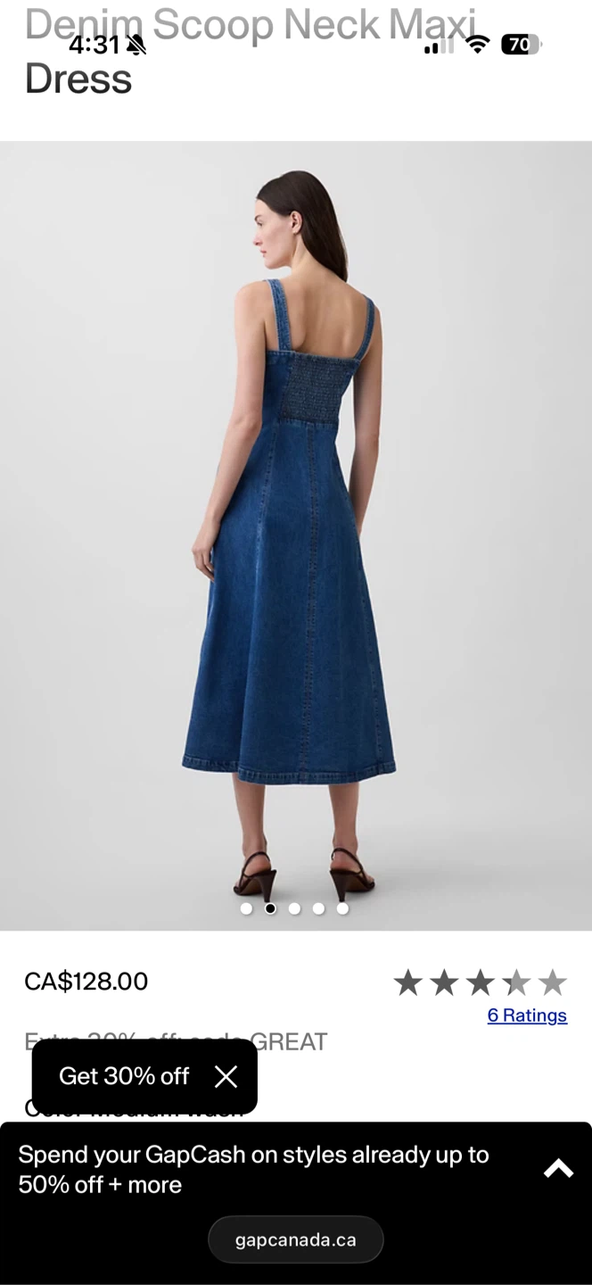 GAP Black Scoop Neck Maxi Dress - photo 2