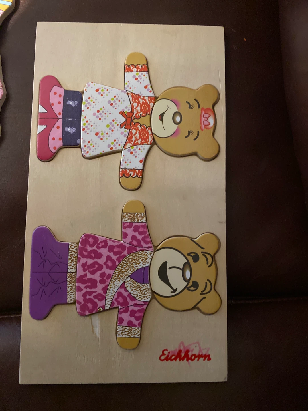 Wooden Teddy Bear Dress-Up Puzzle Toy - photo 2