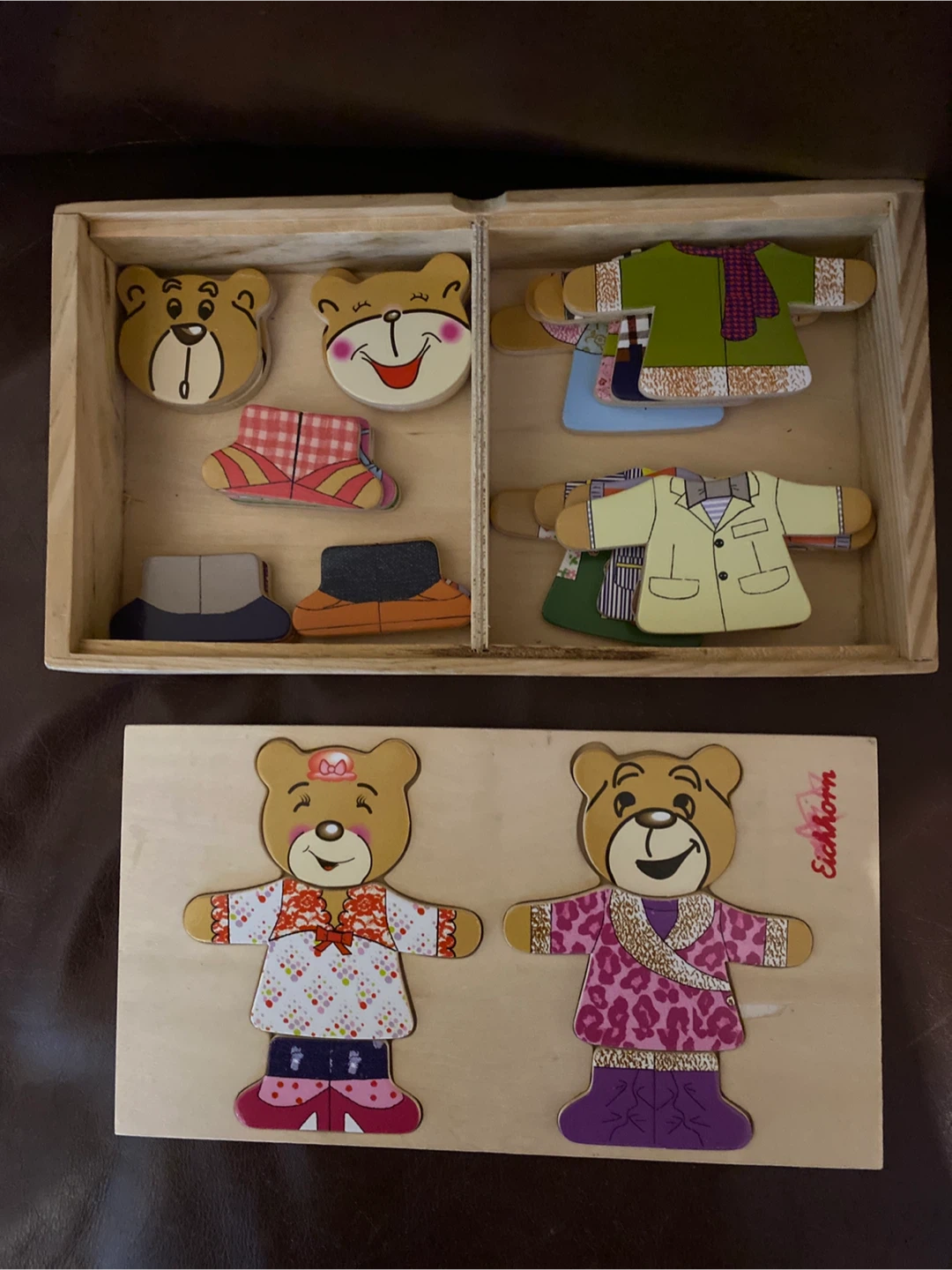 Wooden Teddy Bear Dress-Up Puzzle Toy - photo 4