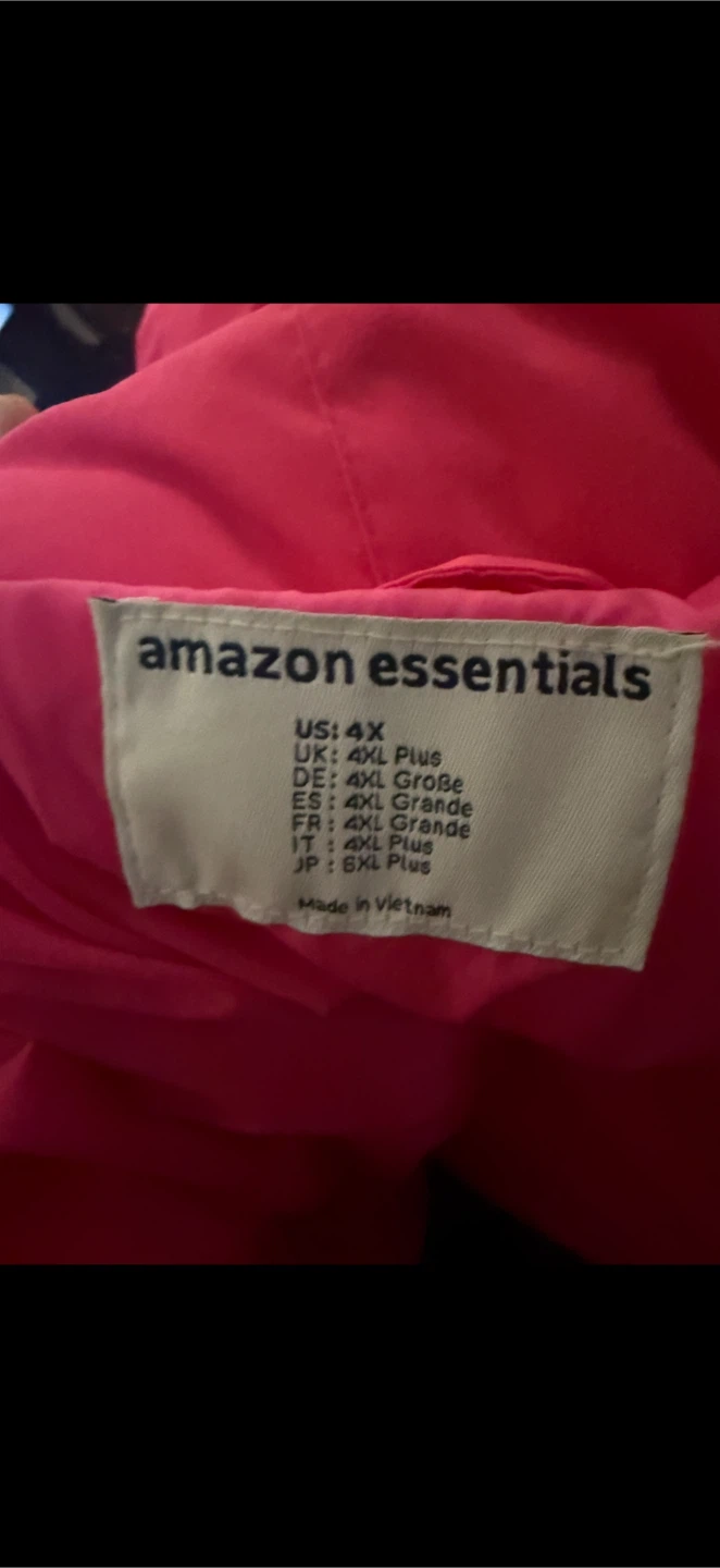 Amazon Essentials Cropped Puffer Jacket Neon Pink 4X - photo 3
