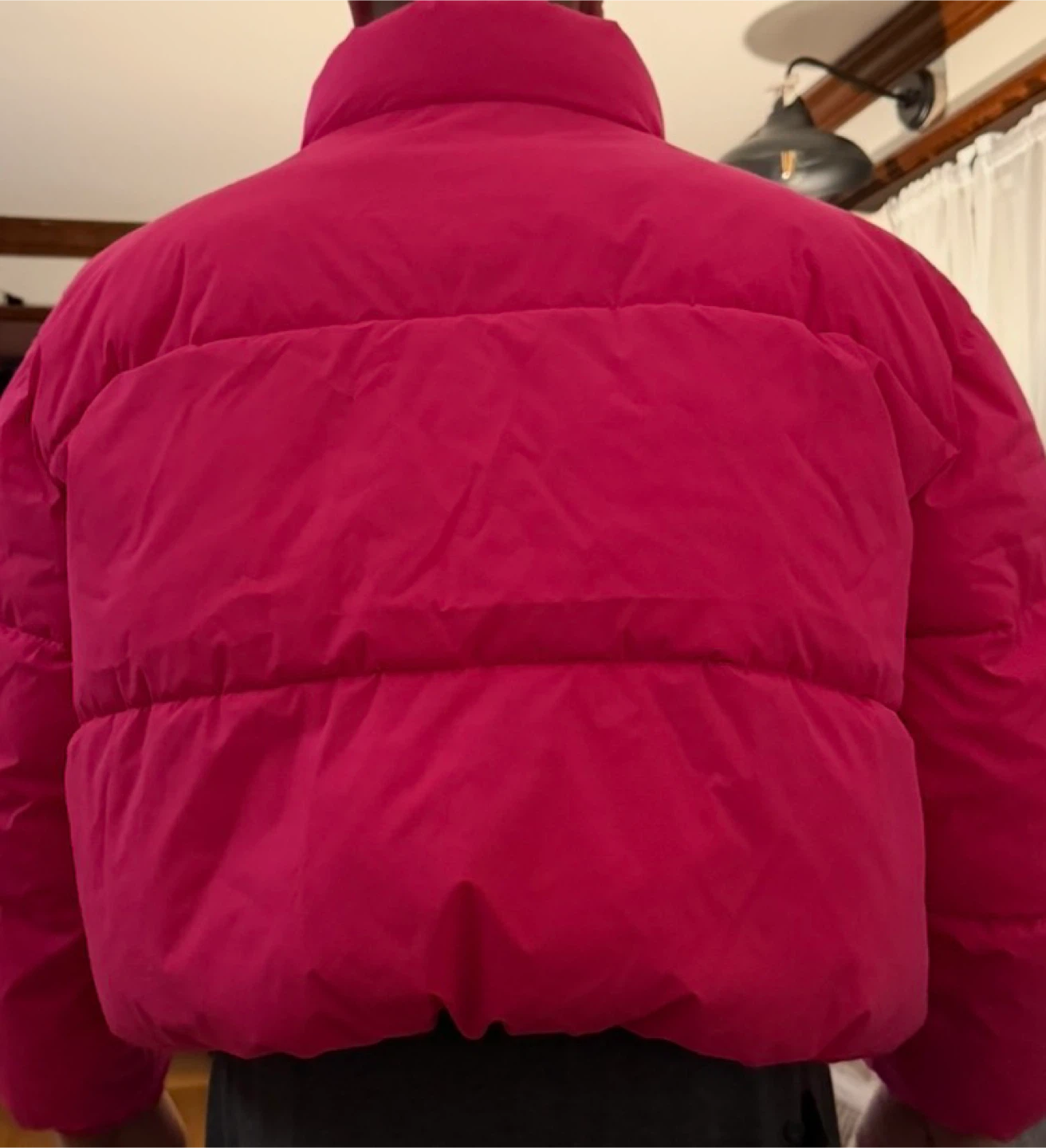Amazon Essentials Cropped Puffer Jacket Neon Pink 4X - photo 2