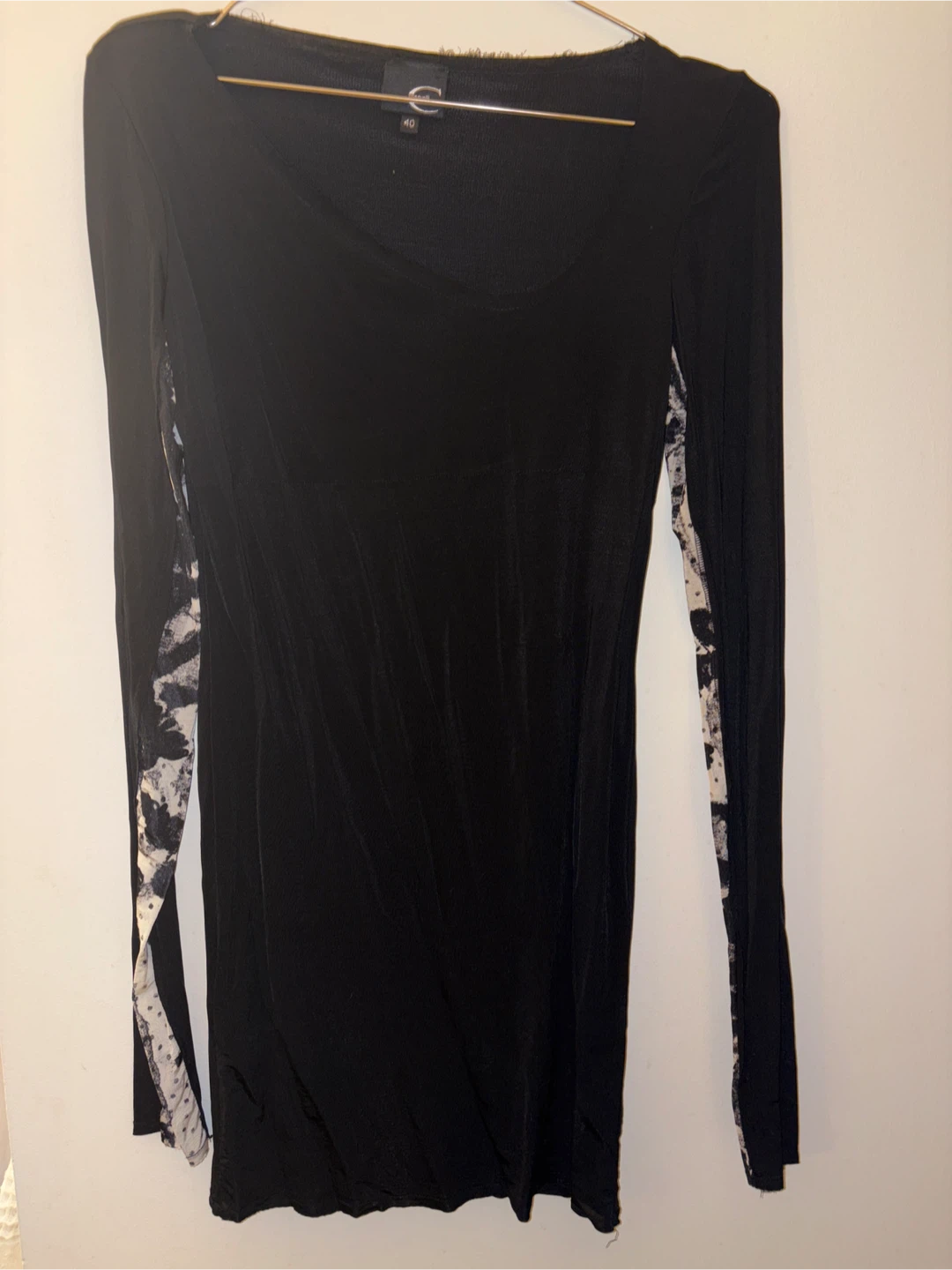 Just Cavalli Black Long Sleeve Dress Size 40 🧡