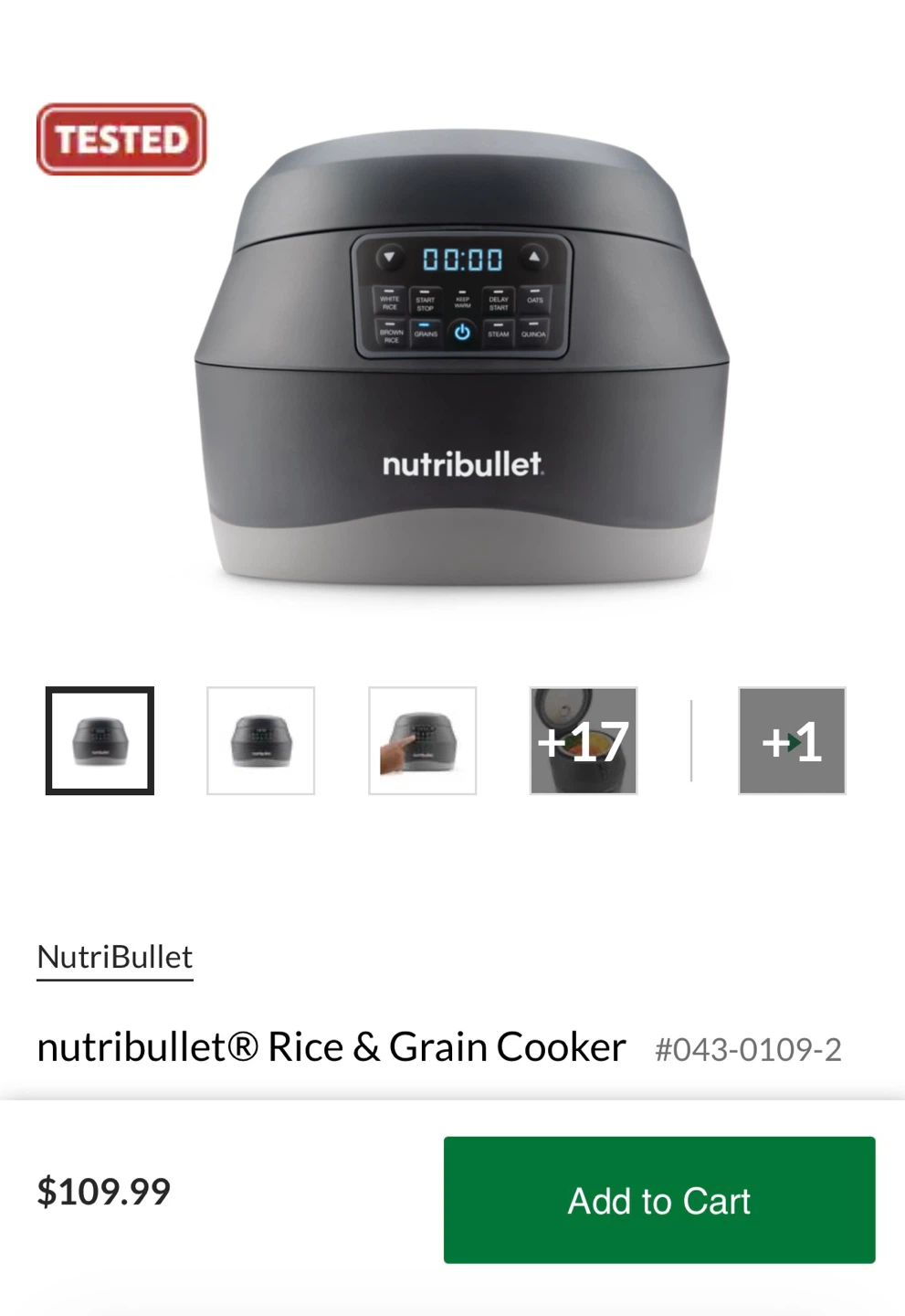 NutriBullet Rice & Grain Cooker