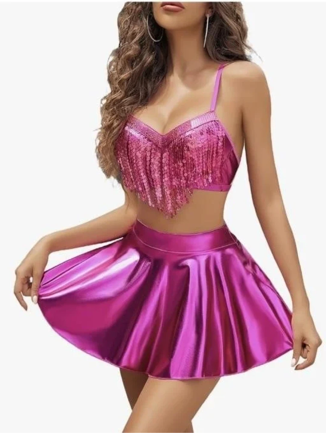 Avidlove Rave Outfit: Sequin Fringe 3pc Set - new