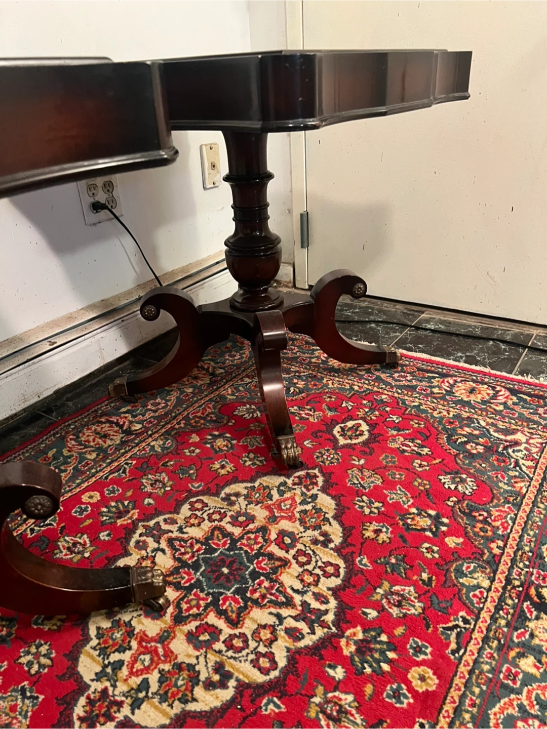 Pair of Antique Wooden Side Tables w/Wheels - Delivery Extra - photo 5