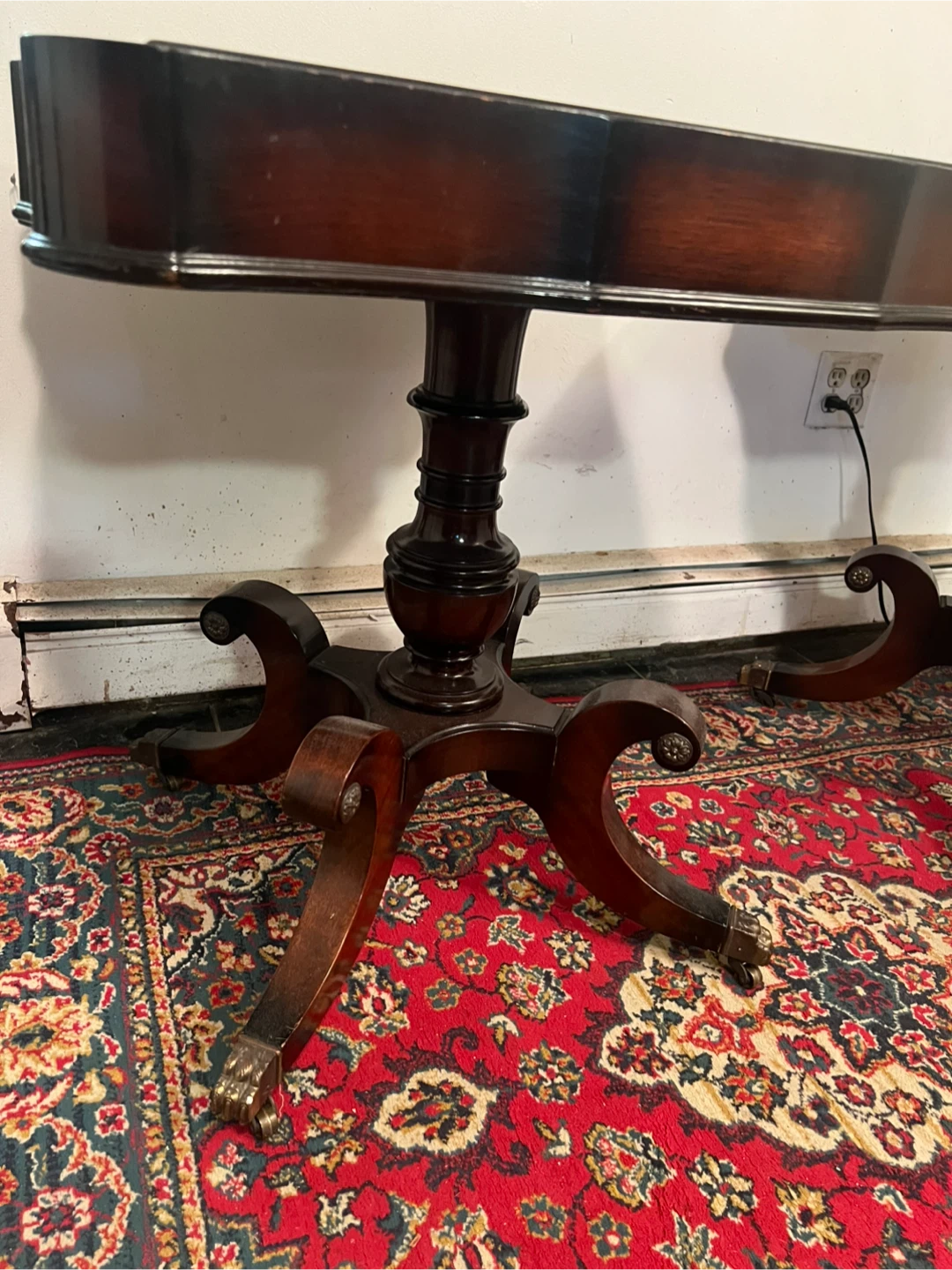 Pair of Antique Wooden Side Tables w/Wheels - Delivery Extra - photo 4