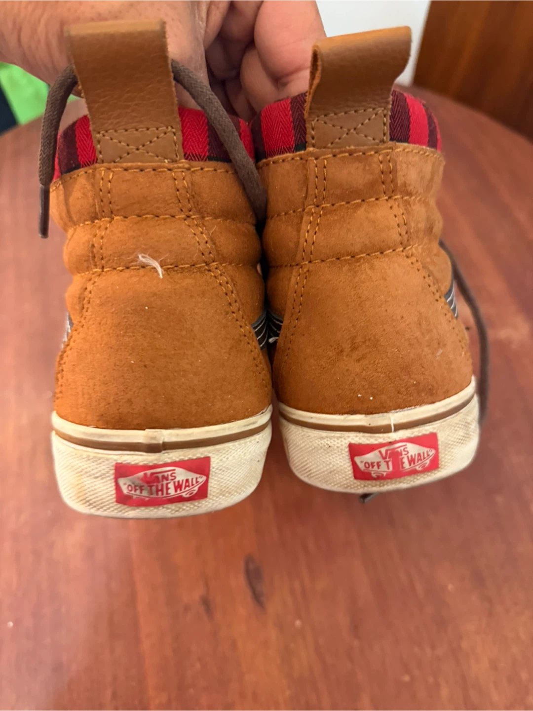 Vans Sk8-Hi MTE Scotchgard Boots Brown Red Plaid - photo 4