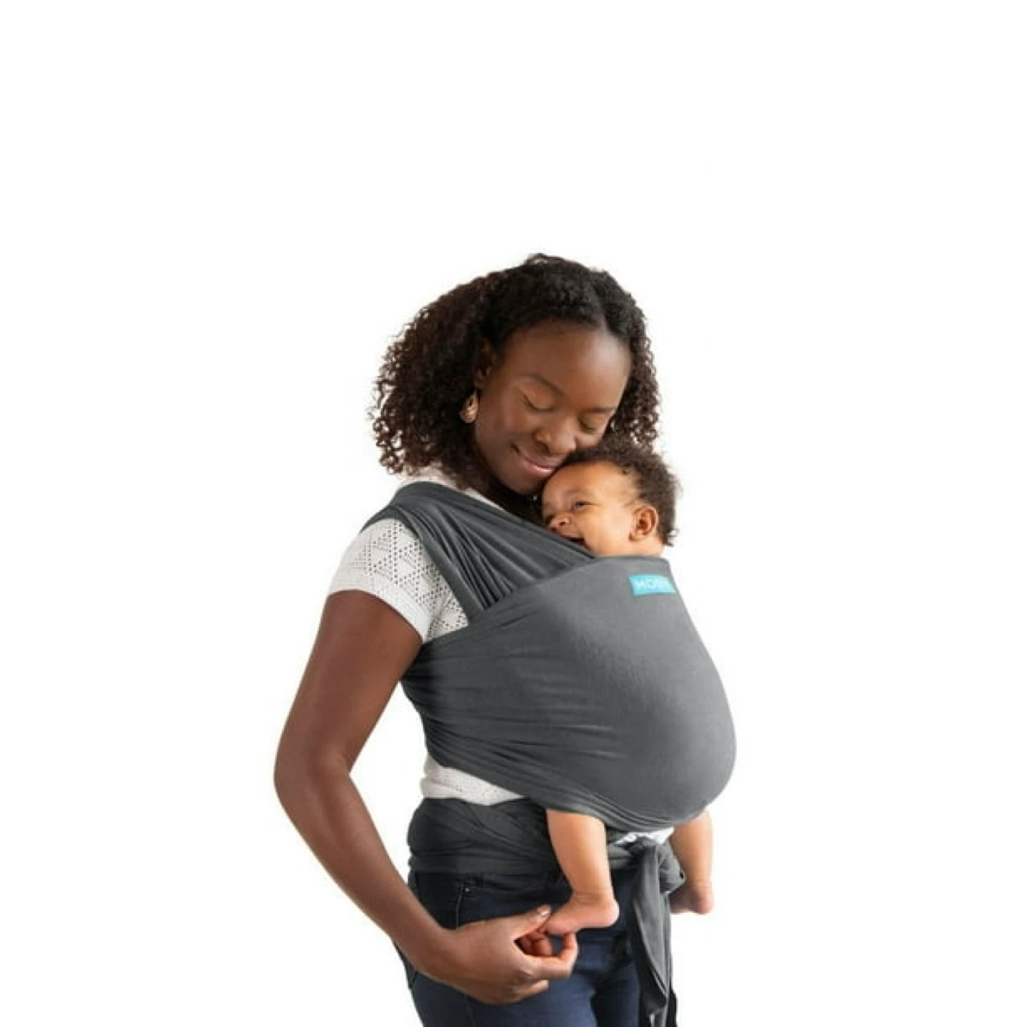 KeaBabies Original Baby Wrap Carrier - Charcoal Grey