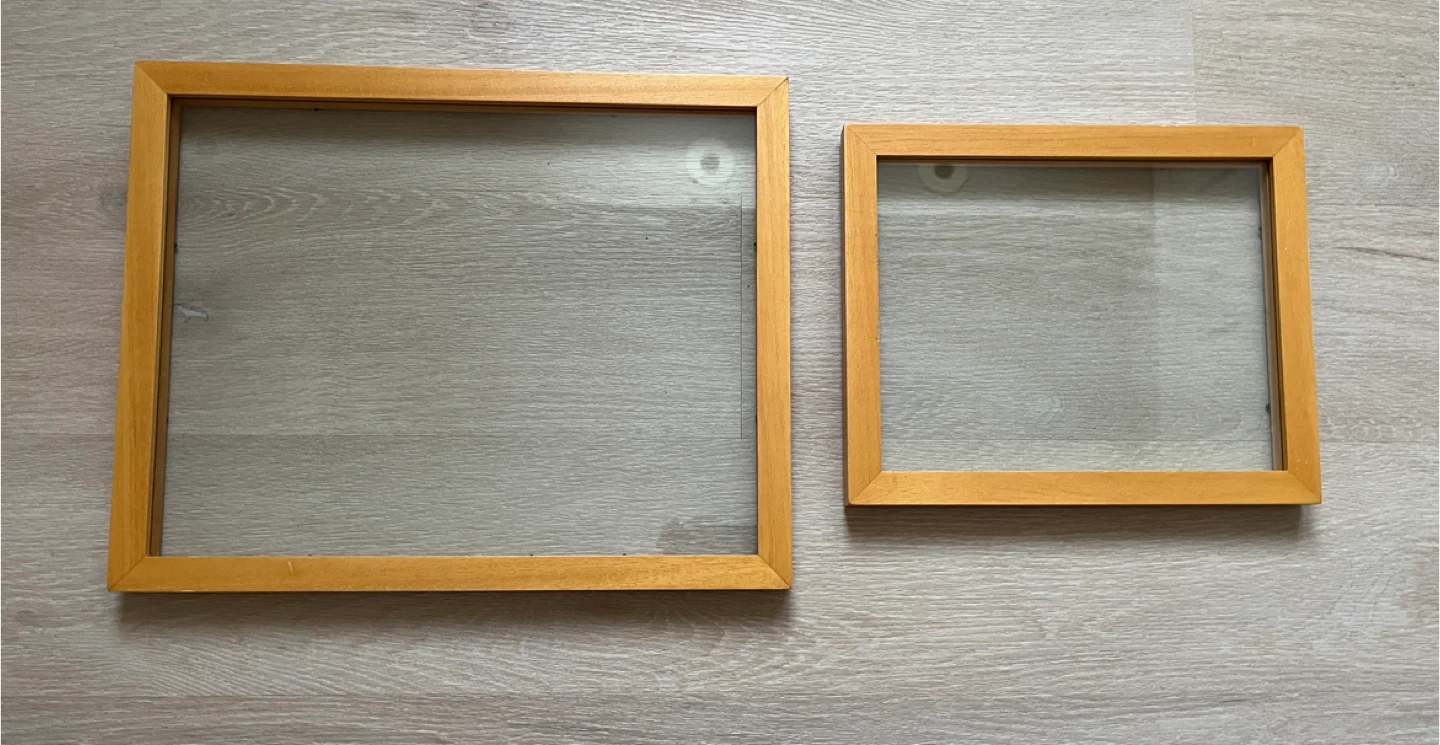Wooden Picture Frames with Glass - Set of 2