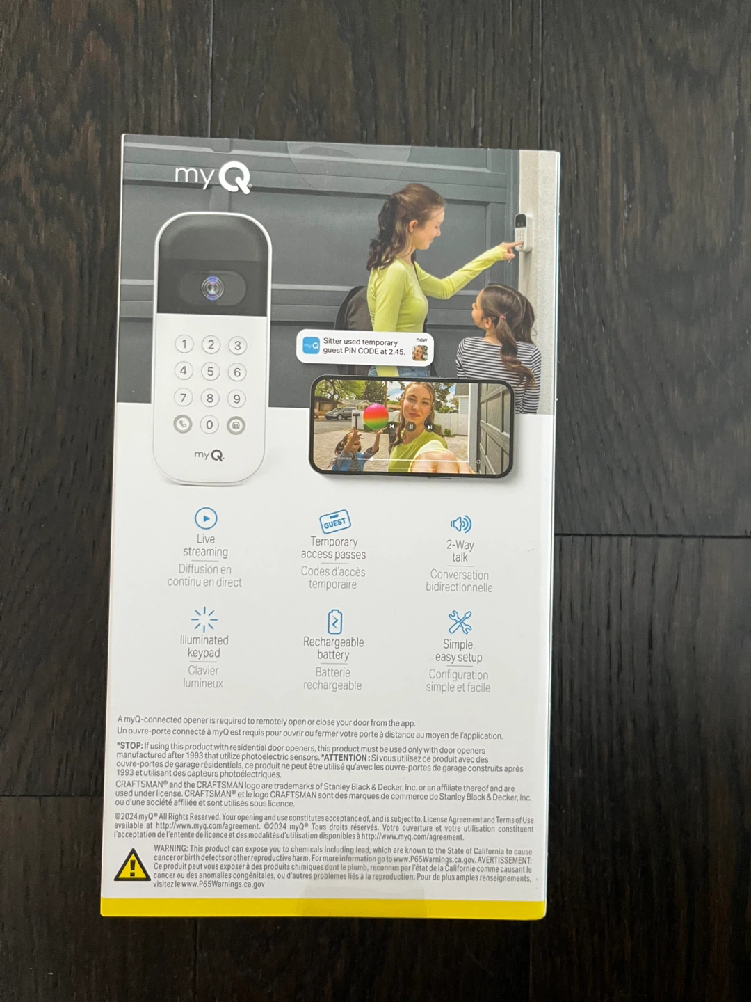 [new] MyQ Smart Garage Video Keypad - photo 3