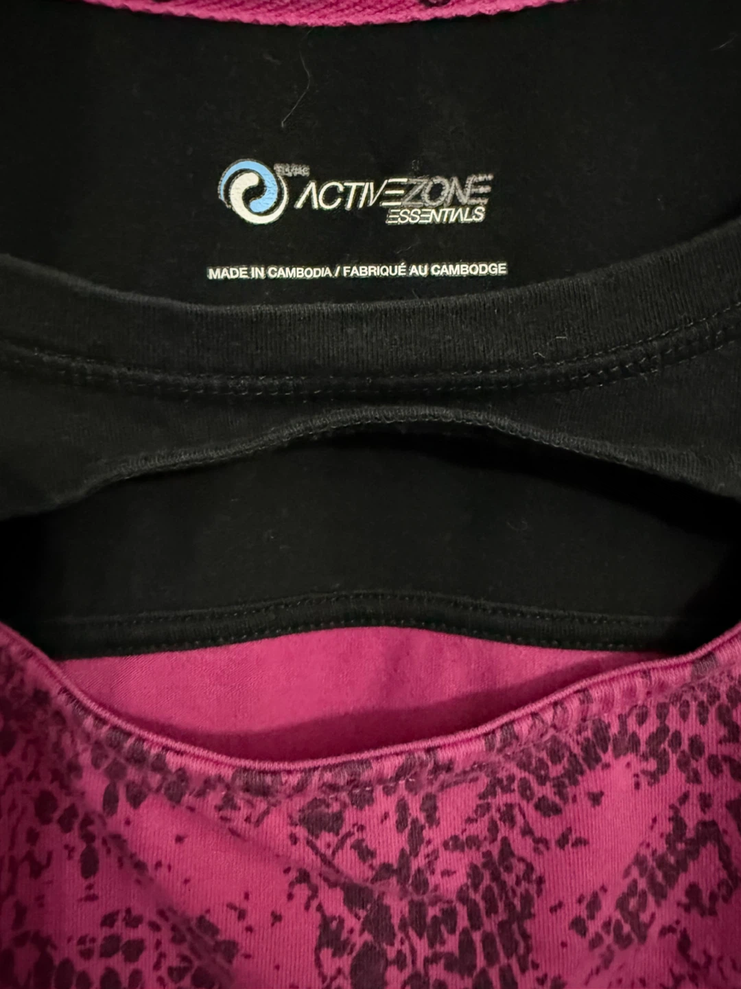 ActiveZone Essentials Black & Pink Snake Print Cutout T-Shirt 3X - photo 3