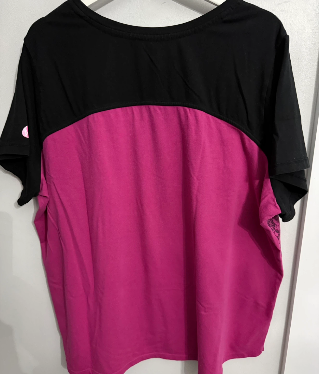 ActiveZone Essentials Black & Pink Snake Print Cutout T-Shirt 3X - photo 2