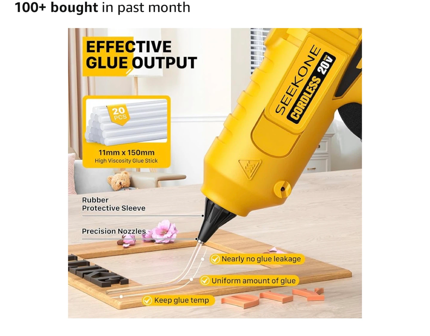 Seekone Cordless Hot Glue Gun 20V (No Battery) - photo 3