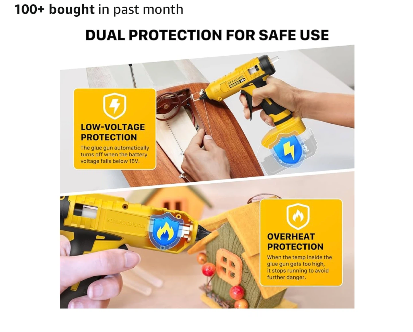 Seekone Cordless Hot Glue Gun 20V (No Battery) - photo 5