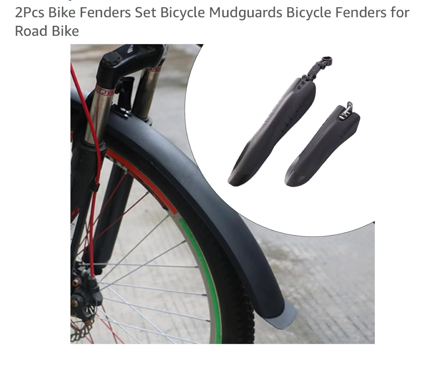2 Pcs Bike Fender Set for Road Bikes