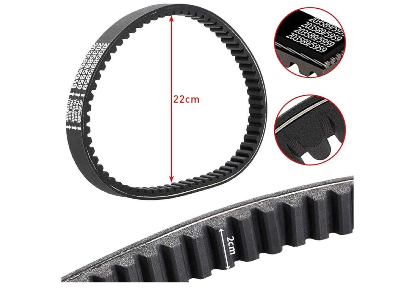 30 Series Torque Converter Drive Belt for Go Kart Manco - photo 4